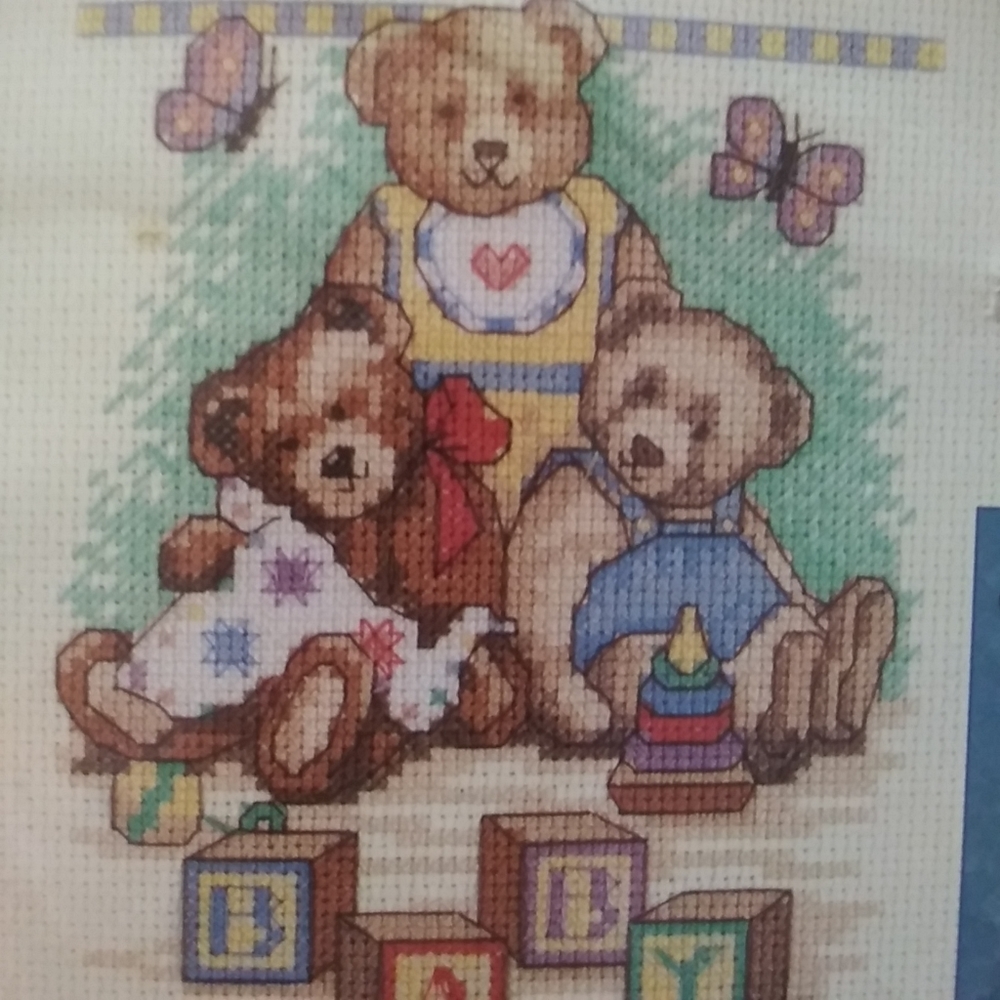 Dimensions Gift of Love Banner Cross Stitch Kit Birth Record 72507 Vtg 1998